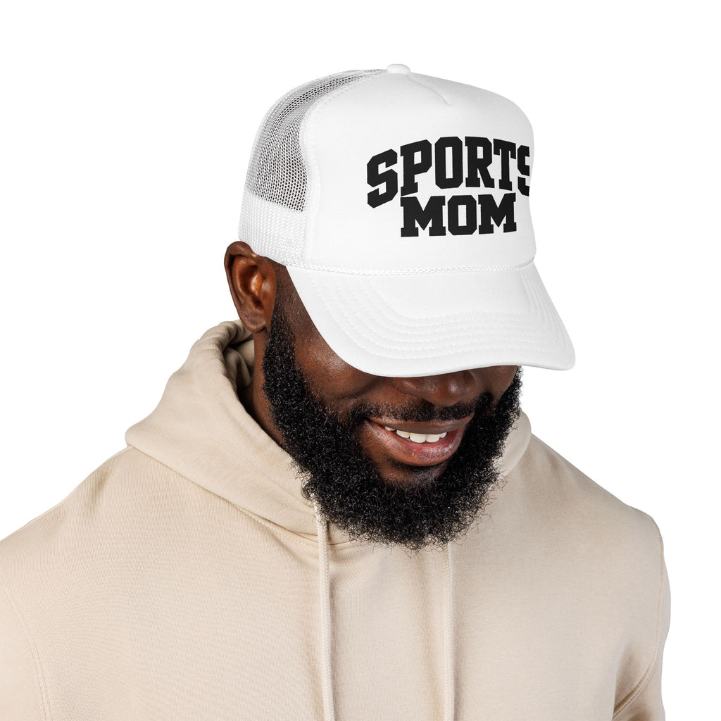 Sports Mom Trucker Hat - Foam Mesh Cap for Game Day, Cheer Moms & Athletic Parents