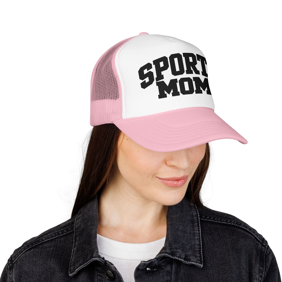 Sports Mom Trucker Hat - Foam Mesh Cap for Game Day, Cheer Moms & Athletic Parents