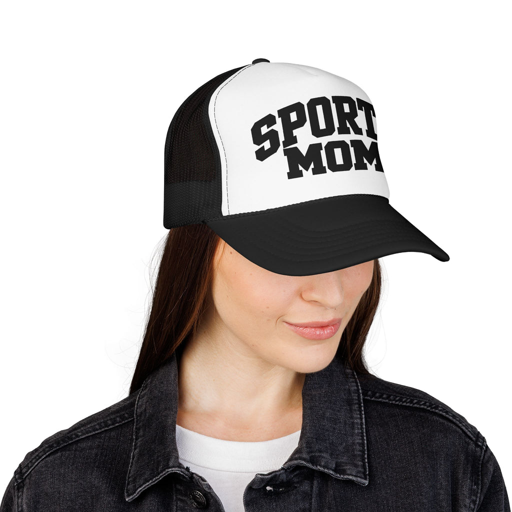Sports Mom Trucker Hat - Foam Mesh Cap for Game Day, Cheer Moms & Athletic Parents