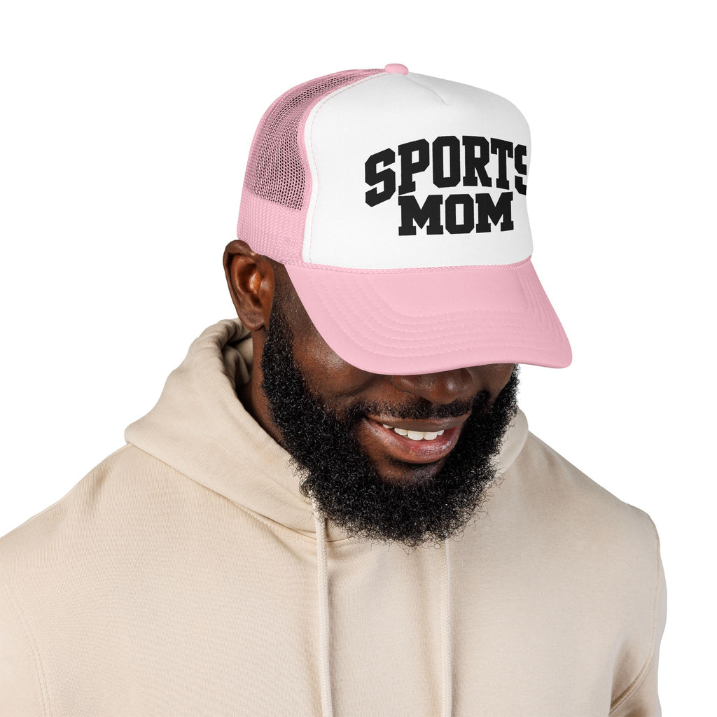 Sports Mom Trucker Hat - Foam Mesh Cap for Game Day, Cheer Moms & Athletic Parents