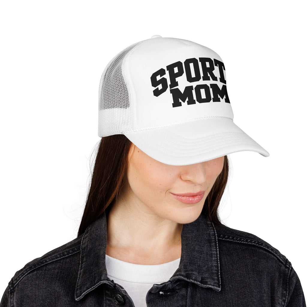 Sports Mom Trucker Hat - Foam Mesh Cap for Game Day, Cheer Moms & Athletic Parents