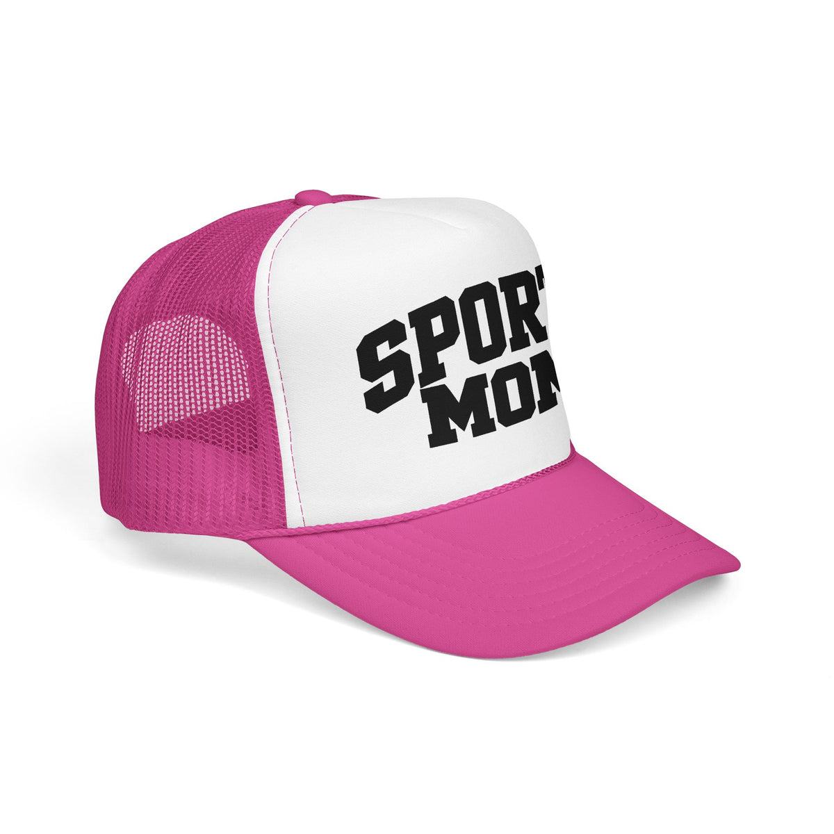 Sports Mom Trucker Hat - Foam Mesh Cap for Game Day, Cheer Moms & Athletic Parents