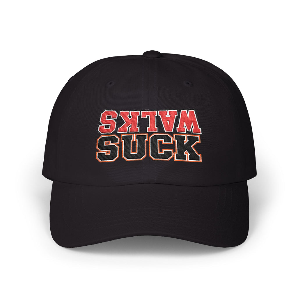 'Suck Walks' Distressed Embroidered Hat